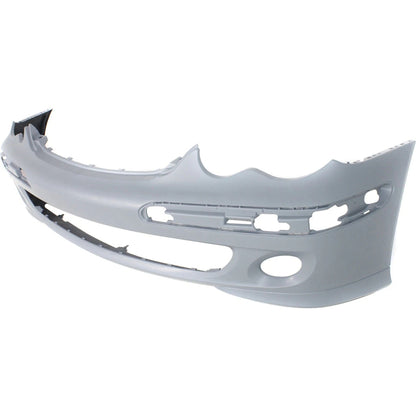Primed Front Bumper Cover 2038853025 MB1000210 Replacement For Mercedes Benz C230 2005 2006 2007 with Fog Lamp Holes C280 2006 2007 Primed