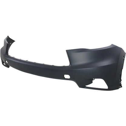 Primed Front Upper Bumper Cover 521190E925 TO1014102 Replacement For Toyota Highlander 2014 2015 2016 with Fog Lamp Holes Primed