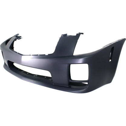 Primed Front Bumper Cover 12335777 GM1000710 Replacement For Cadillac CTS 2004 2005 2006 2007 Primed with Fog Lamp Holes