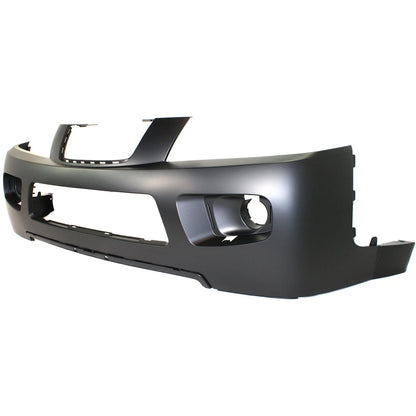 Primed Front Upper Bumper Cover 15793219 GM1014100 Replacement For Saturn Vue 2006 2007 with Fog Lamp Holes Primed