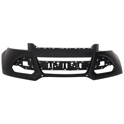 Primed Front Upper Bumper Cover CJ5Z17D957ACPTM FO1000674 Replacement For Ford Escape 2013 2014 2015 2016 with Fog Lamp Holes Primed
