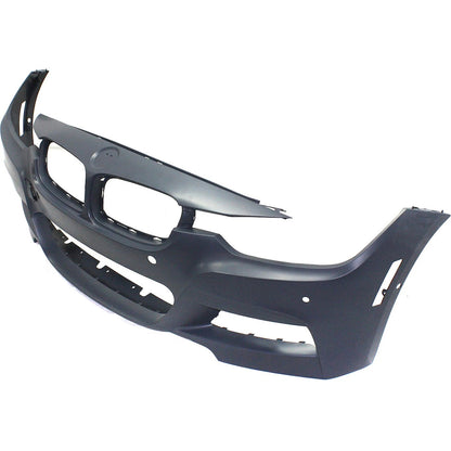 Primed Front Bumper Cover 51118067954 BM1000293 Replacement For BMW 328i 2013 2014 2015 2016 with M Sport Sensor Holes Cam Primed