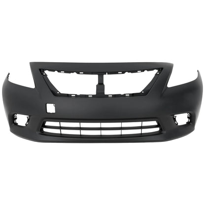 Primed Front Bumper Cover NI1000284 FBM223BA0H Replacement For Nissan Versa 2012 2013 2014 Primed