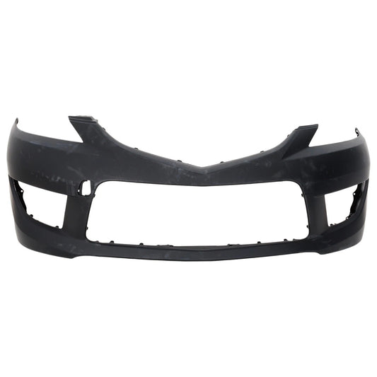 Primed Front Bumper Cover C2Y15003XABB MA1000221 Replacement For Mazda 5 2008 2009 2010 with Fog Lamp Holes Primed