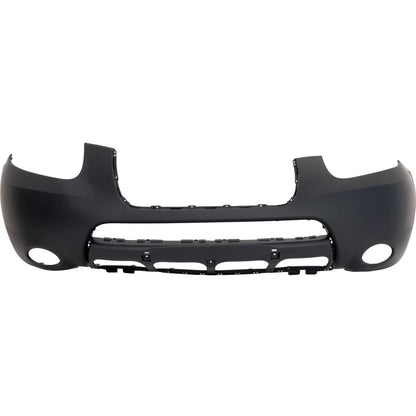 Primed Front Bumper Cover 865112B020 HY1000165 Replacement For Hyundai Santa Fe 2007 2008 2009 with Fog Lamp Holes Primed
