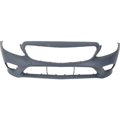 Primed Bumper Cover Fascia Front 20588091029999 MB1000595 Replacement For Mercedes-Benz C300 2019 2020 2021 2022 2023 Sedan Primed