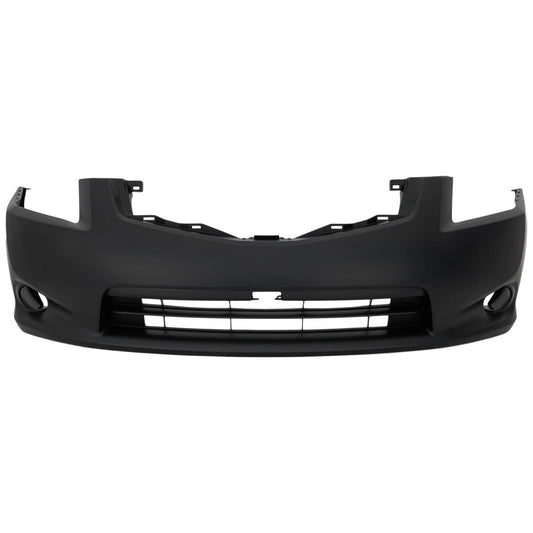 Primed Front Bumper Cover 62022ZT50J NI1000278 Replacement For Nissan Sentra 2010 2011 2012 with Fog Lamp Holes Primed