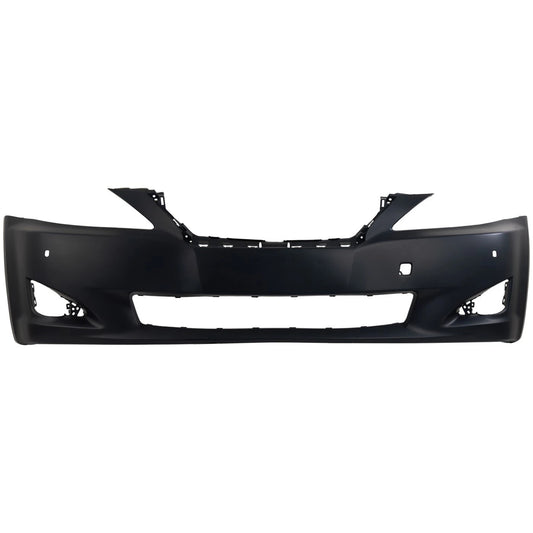 Primed Front Bumper Cover 5211953946 LX1000206 Replacement For Lexus IS250 IS350 2009 2010 with Fog Lamp Holes Primed