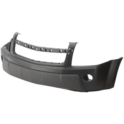 Primed Front Bumper Cover 12335874 GM1000726 Replacement For Chevy Equinox 2005 2006 with Fog Lamp Holes Primed