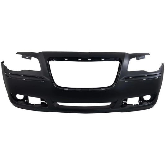 Primed Bumper Cover 68127938AE CH1000A00 Replacement For Chrysler 300 2011 2012 2013 2014 with Adaptive Cruise Control Front Primed