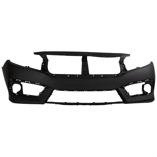 Primed Front Bumper Cover 04711TBAA00ZZ HO1000306 Replacement For Honda Civic 2016 2017 2018 Si Model USA Built Vehicle Coupe Sedan Primed