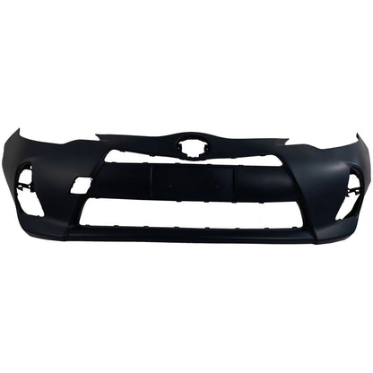 Primed Front Bumper Cover 5211952980 TO1000392 Replacement For Toyota Prius 2012 2013 2014 C with Fog Lamp Holes Primed