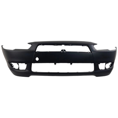 Primed Front Bumper Cover 6400D172 MI1000324 Replacement For Mitsubishi Lancer 2008 2009 2010 2011 2012 2013 2014 2015 Primed With Fog Light Holes