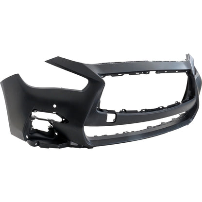 Primed Primed Bumper Cover Front 620226HJ1H IN1000283 Replacement For Infiniti Q50 2018 2019 2020 2021 2022 2023