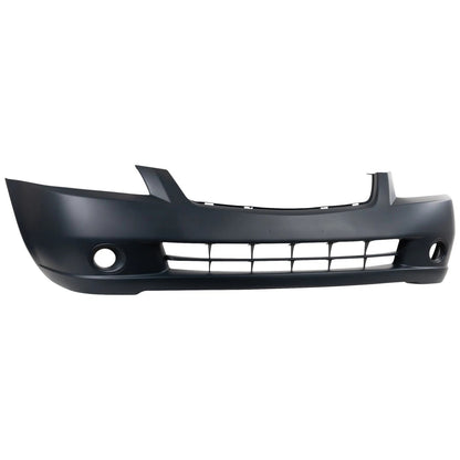 Primed Front Bumper Cover 62022ZB000 NI1000219 Replacement For Nissan Altima 2005 2006 with Fog Lamp Holes Primed