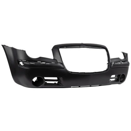 Primed Front Bumper Cover 4805774AD CH1000441 Replacement For Chrysler 300 2005 2006 2007 2008 2009 2010 Primed With Fog Light Holes 5.7L
