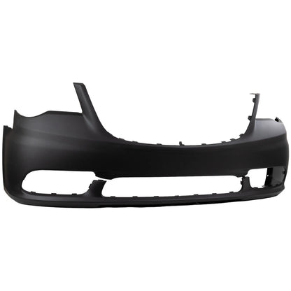 Primed Front Bumper Cover 68088967AA CH1000990 Replacement For Chrysler Town & Country 2011 2012 2013 2014 2015 2016 with Fog Lamp Holes Primed