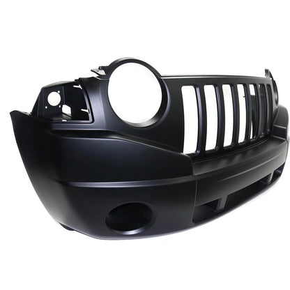Primed Front Bumper Cover 68002271AC CH1000905 Replacement For Jeep Compass 2007 2008 2009 2010 Primed with Fog Lamp Holes