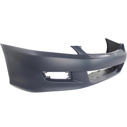 Primed Front Bumper Cover 04711SDNA81ZZ HO1000234 Replacement For Honda Accord 2006 2007 Coupe with Fog Lamp Holes Primed