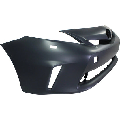 Primed Bumper Cover 5211947924 TO1000390 Replacement For Toyota Prius 2012 2013 2014 V LED Headlamps Front Primed