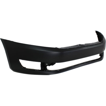 Primed Front Bumper Cover 561807217BGRU VW1000199 Replacement For Volkswagen Passat 2012 2013 2014 2015 with Fog Lamp Holes Primed