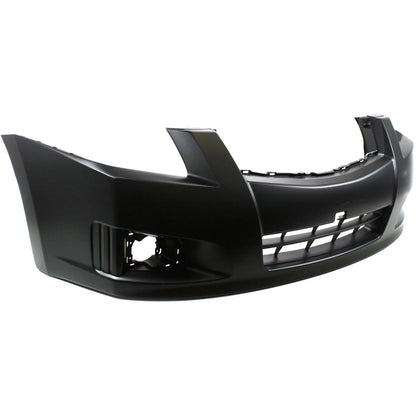 Primed Front Bumper Cover 62022ET80J NI1000262 Replacement For Nissan Sentra 2007 2008 2009 2010 2011 2012 with Fog Lamp Holes Primed