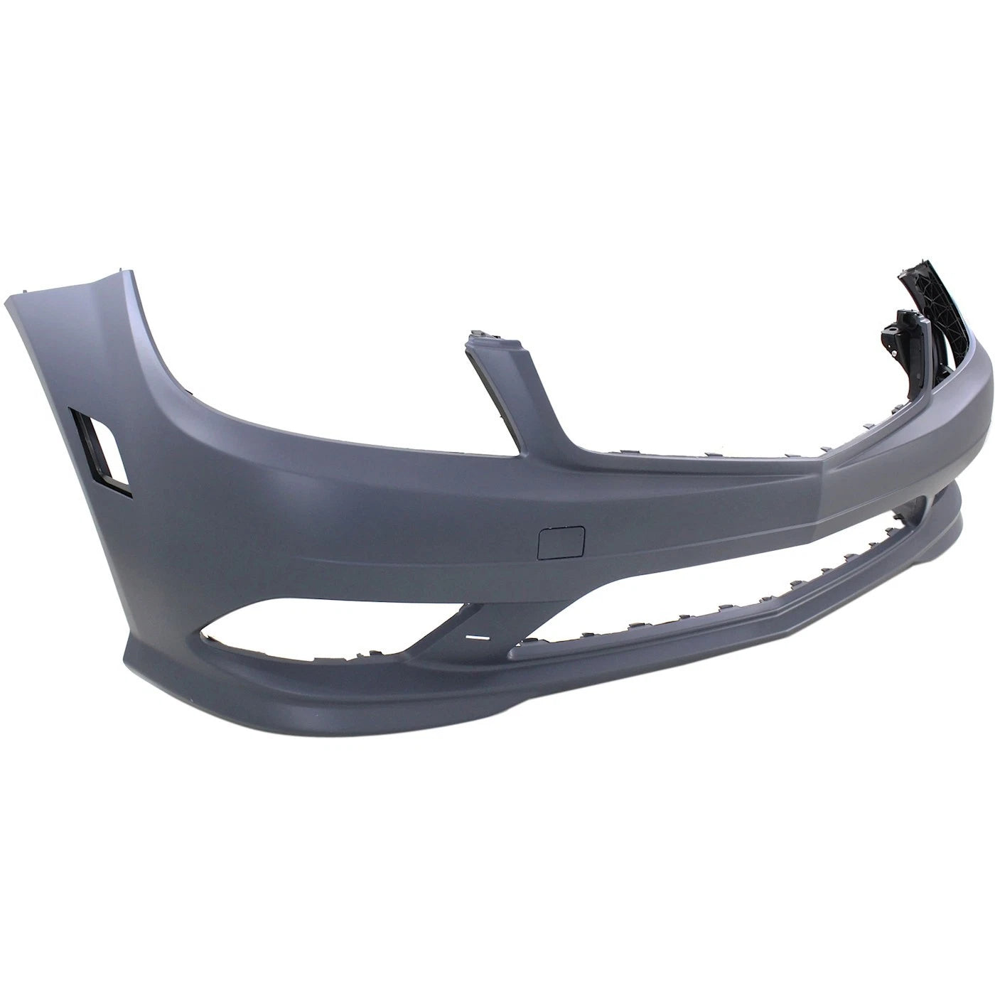 Primed Bumper Cover 2048856138 MB1000424 Replacement For Mercedes Benz C350 2008 2009 2010 2011 with AMG Styling and Side Marker Hole Primed Front