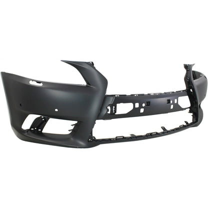 Primed Front Bumper Cover 521195C904 LX1000253 Replacement For Lexus LS460 2013 2014 2015 2016 2017 with Fog Lamp Holes Primed