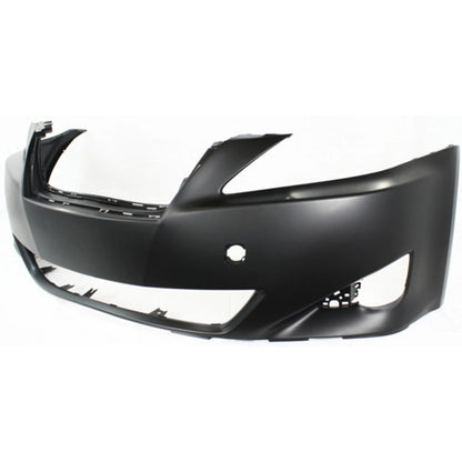 Primed Bumper Cover 5211953925 LX1000163 Replacement For Lexus IS250 IS350 2006 2007 2008 With Fog Light Holes Primed Front