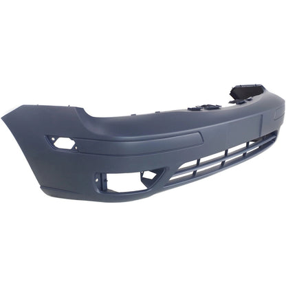 Primed Front Bumper Cover 6S4Z17D957DA FO1000572 Replacement For Ford Focus 2005 2006 2007 with Fog Lamp Holes Primed
