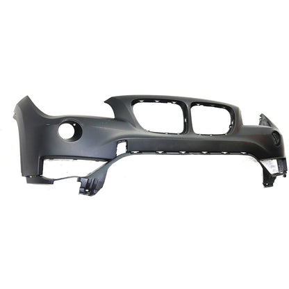 Primed Front Bumper Cover 51117345031 BM1000322 Replacement For BMW X1 2013 2014 2015 with Fog Lamp Holes Primed