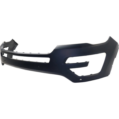 Primed Front Bumper Cover FB5Z17D957DPTM FB5Z17D957DAPTM FO1000726 Replacement For Ford Explorer 2016 2017 with PAS/Tow Hook Holes Primed