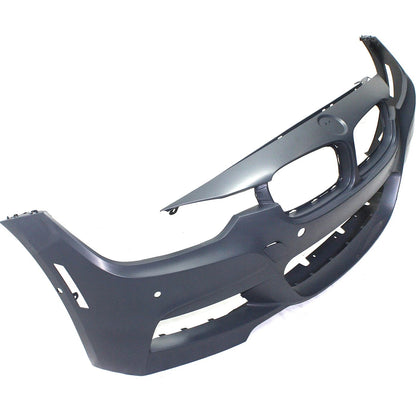 Primed Front Bumper Cover 51118067954 BM1000293 Replacement For BMW 328i 2013 2014 2015 2016 with M Sport Sensor Holes Cam Primed
