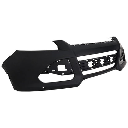 Primed Front Upper Bumper Cover CJ5Z17D957ACPTM FO1000674 Replacement For Ford Escape 2013 2014 2015 2016 with Fog Lamp Holes Primed