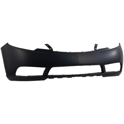 Primed Front Bumper Cover 865111M000 KI1000145 Replacement For Kia Forte 2010 2011 2012 2013 with Fog Lamp Holes Primed