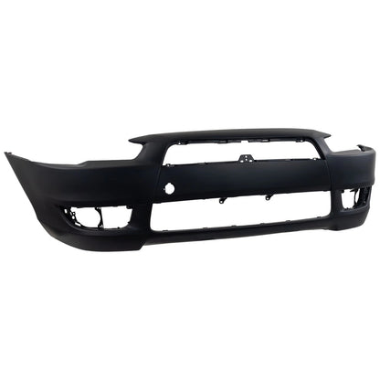 Primed Front Bumper Cover 6400D172 MI1000324 Replacement For Mitsubishi Lancer 2008 2009 2010 2011 2012 2013 2014 2015 Primed With Fog Light Holes