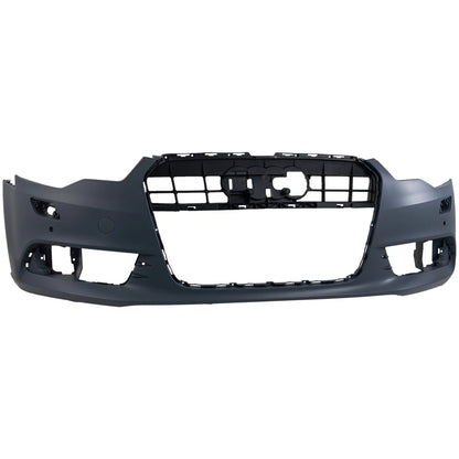 Primed Bumper Cover Fascia Front 4G0807065AGRU AU1000208 Replacement For Audi A6 Quattro 2012 2013 2014 2015 Primed