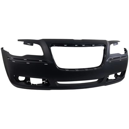 Primed Bumper Cover 68127938AE CH1000A00 Replacement For Chrysler 300 2011 2012 2013 2014 with Adaptive Cruise Control Front Primed