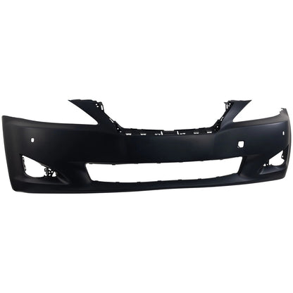 Primed Front Bumper Cover 5211953946 LX1000206 Replacement For Lexus IS250 IS350 2009 2010 with Fog Lamp Holes Primed