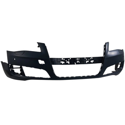 Primed Front Bumper Cover 4H0807065EGRU AU1000206 Replacement For Audi A8 Quattro 2011 2012 2013 2014 with Fog Lamp Holes Primed
