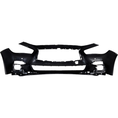 Primed Primed Bumper Cover Front 620226HJ1H IN1000283 Replacement For Infiniti Q50 2018 2019 2020 2021 2022 2023