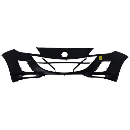 Primed Front Bumper Cover BCW850031JBB MA1000223 Replacement For Mazda 3 2010 Sedan with Fog Lamp Holes Primed