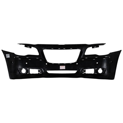 Primed Primed Bumper Cover 68127939AE CH1000A01 Replacement For Chrysler 300 2011 2012 2013 2014 with Parking Aid Sensor Holes Front