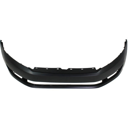 Primed Front Bumper Cover 561807217BGRU VW1000199 Replacement For Volkswagen Passat 2012 2013 2014 2015 with Fog Lamp Holes Primed