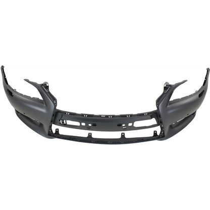 Primed Front Bumper Cover 521195C904 LX1000253 Replacement For Lexus LS460 2013 2014 2015 2016 2017 with Fog Lamp Holes Primed