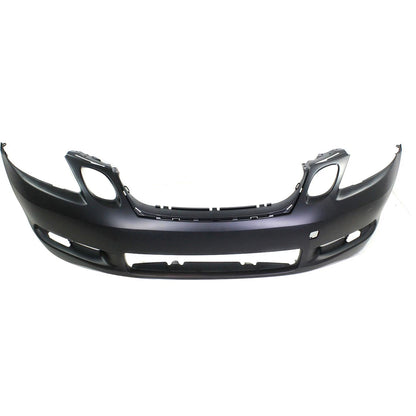 Primed Bumper Cover 5211930967 LX1000152 Replacement For Lexus GS300 2006 with Headlight Washer Holes Primed Front