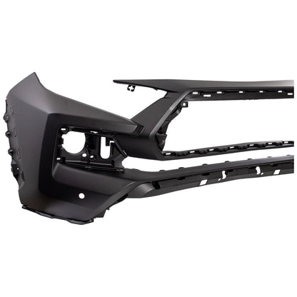Primed Bumper Cover Fascia 521190R922 TO1000454 Replacement For Toyota RAV4 2019 2020 2021 2022 2023 2024 Front Parking Aid Holes US Built Primed