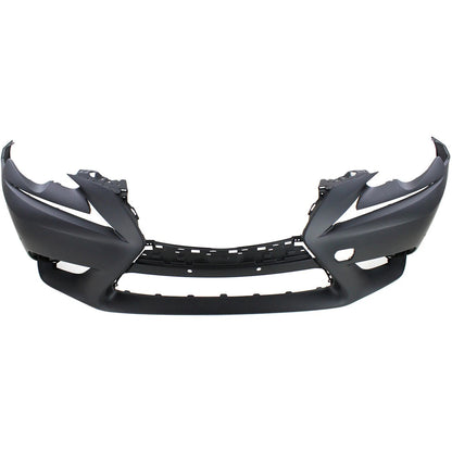 Primed Front Bumper Cover 521195E913 LX1000263 Replacement For Lexus IS250 2014 2015 with PDC Sensor Holes Primed Plastic