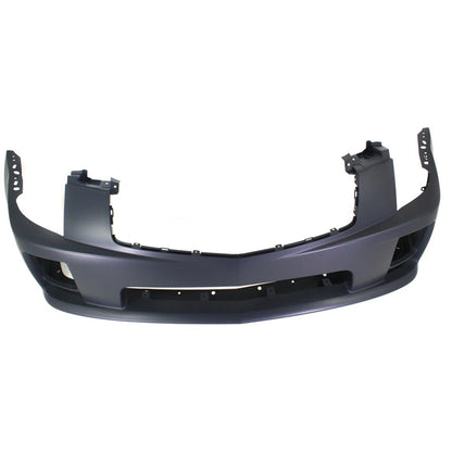 Primed Front Bumper Cover 12335777 GM1000710 Replacement For Cadillac CTS 2004 2005 2006 2007 Primed with Fog Lamp Holes