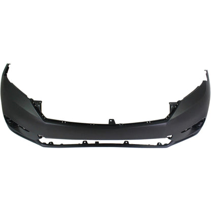 Primed Front Bumper Cover 521190E914 TO1000374 Replacement For Toyota Highlander 2011 2012 2013  with Fog Lamp Holes Primed